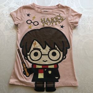 Harry Potter Wizarding World Girls Size L Blush Pink Large Graphic Print Shirt